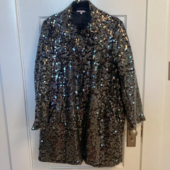Frances Valentine Sequin Barn Jacket - Size Large - Picture 3 of 10